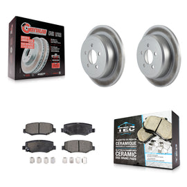 Rear Coated Disc Brake Rotors And Ceramic Pads Kit For Jeep Liberty Dodge Nitro