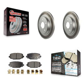 Rear Coated Disc Brake Rotors And Ceramic Pads Kit For Dodge Grand Caravan