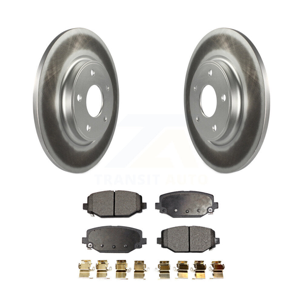 Rear Coat Brake Rotor Ceramic Pad Kit For Dodge Grand Caravan Journey Chrysler &