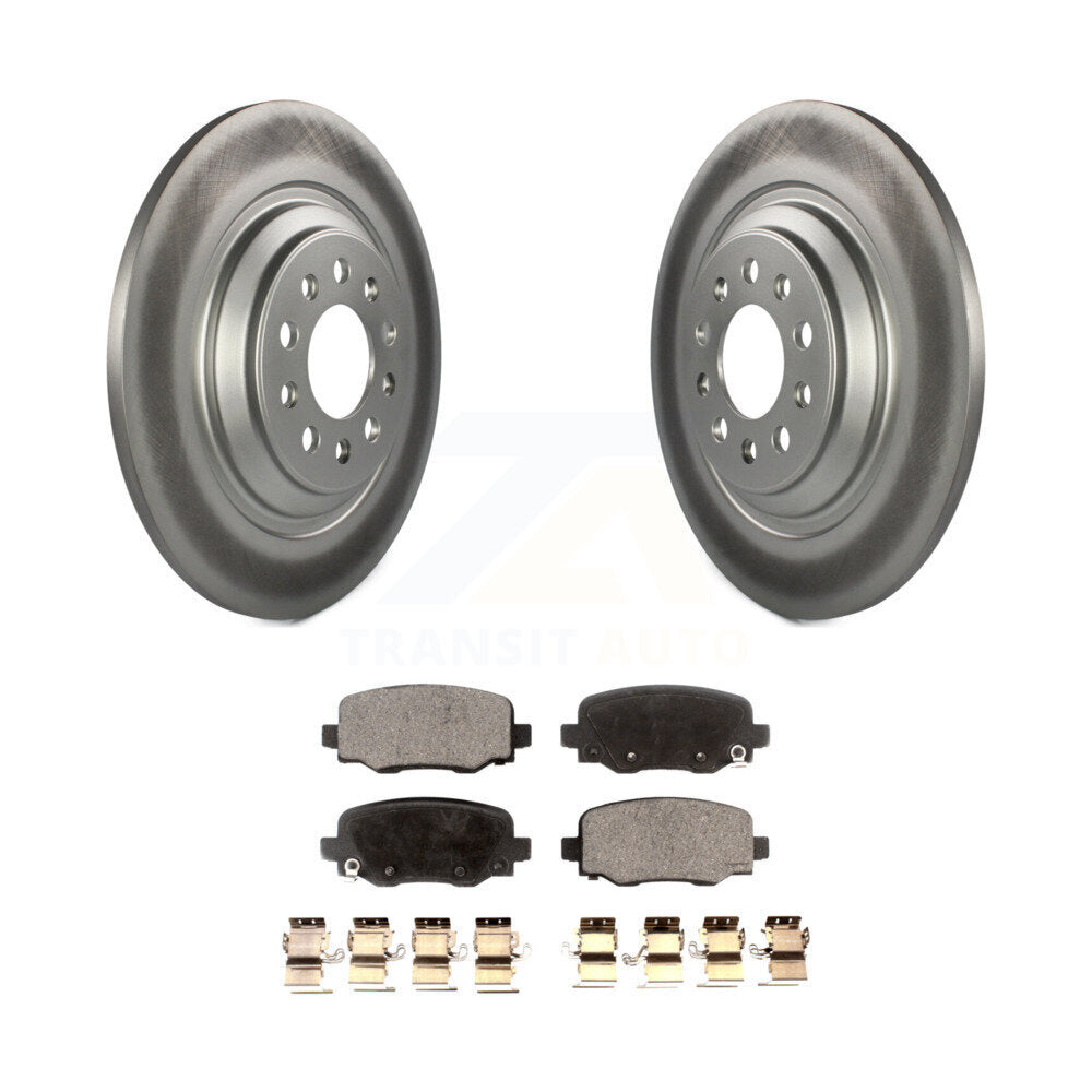 Rear Coated Disc Brake Rotors And Ceramic Pads Kit For Jeep Cherokee