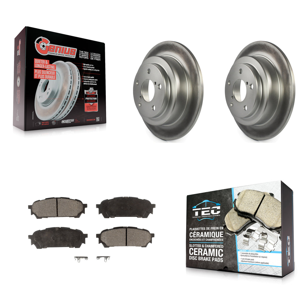 Rear Coat Disc Brake Rotor Ceramic Pad Kit For Subaru Forester Impreza Saab 9-2X