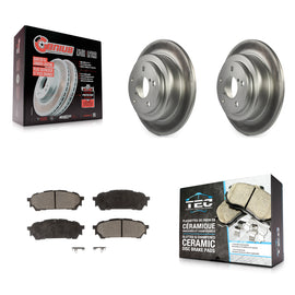 Rear Coat Disc Brake Rotor Ceramic Pad Kit For Subaru Forester Impreza Saab 9-2X