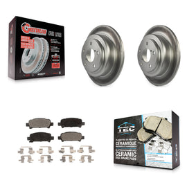 Rear Coated Disc Brake Rotors And Ceramic Pads Kit For Subaru Forester Impreza