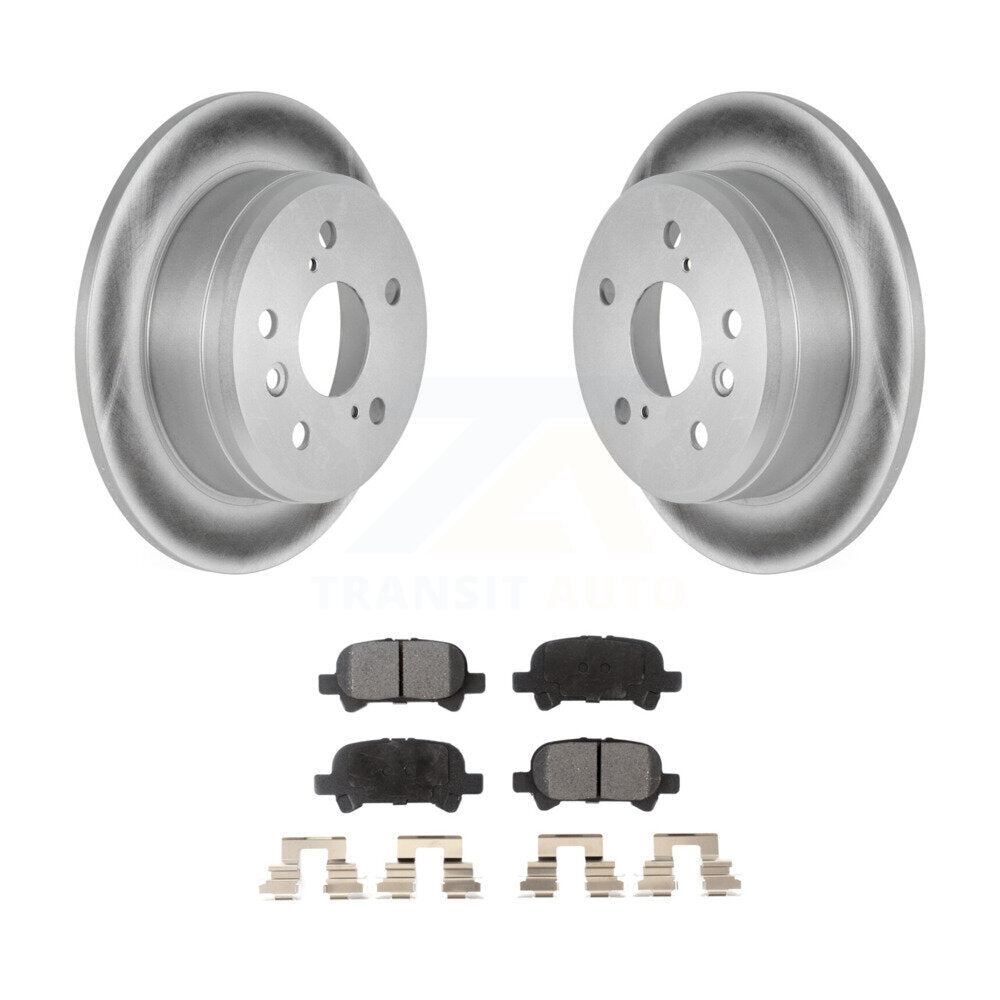 Rear Coated Disc Brake Rotors And Ceramic Pads Kit For Toyota Camry Solara