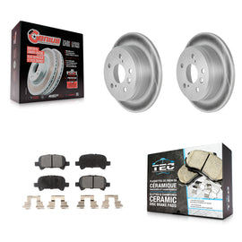 Rear Coated Disc Brake Rotors And Ceramic Pads Kit For Toyota Camry Solara