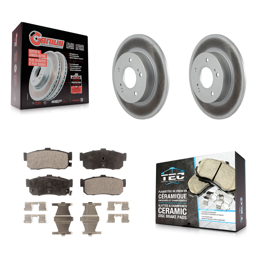 Rear Coated Brake Rotors Ceramic Pad Kit For Nissan Maxima Infiniti I30 INFINITI