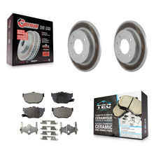 Charger l'image dans la galerie, Rear Coated Disc Brake Rotors And Ceramic Pads Kit For Hyundai Elantra Tiburon