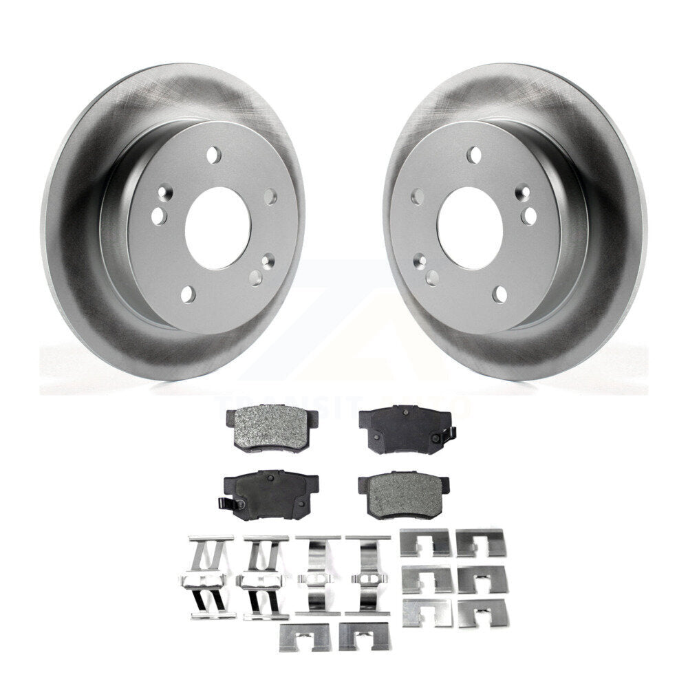 Rear Coated Brake Rotor Ceramic Pad Kit For Honda Accord Civic Acura RSX Integra