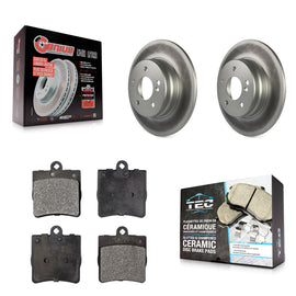 Rear Coated Disc Brake Rotors And Ceramic Pads Kit For Mercedes-Benz SLK280