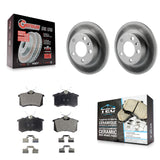 [Rear] 2007-2010 Volkswagen Beetle Premium Coated Rotors & Ceramic Pads Brake Kit For Max Braking