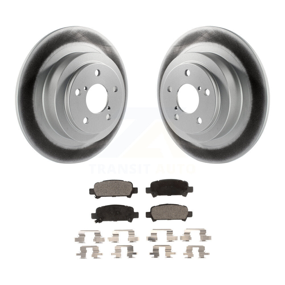 Rear Coated Disc Brake Rotors And Ceramic Pad Kit For Subaru Outback Legacy Baja