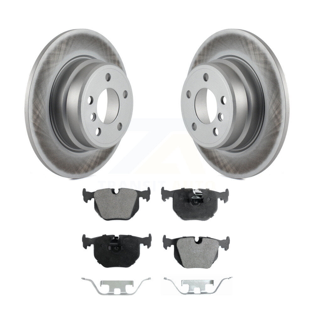 Rear Coated Disc Brake Rotors And Ceramic Pads Kit For BMW X5