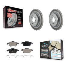 Load image into Gallery viewer, Rear Coated Disc Brake Rotors And Ceramic Pads Kit For Volvo S60 V70 XC70 S80