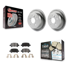 Charger l'image dans la galerie, Rear Coated Disc Brake Rotors And Ceramic Pad Kit For Toyota Camry Avalon Solara