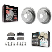 Charger l'image dans la galerie, Rear Coated Disc Brake Rotors Ceramic Pad Kit For Toyota Camry Lexus ES330 ES300