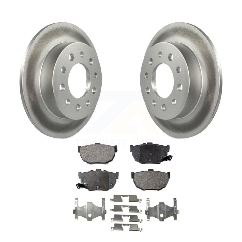 Rear Coated Disc Brake Rotors And Ceramic Pads Kit For 2003-2008 Hyundai Tiburon