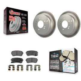 Rear Coated Disc Brake Rotor Ceramic Pad Kit For Hyundai Tucson Kia Sportage AWD
