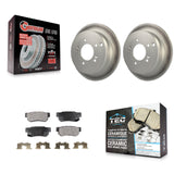 Rear Coated Brake Rotor Ceramic Pad Kit For Hyundai Santa Fe Kia Sportage Tucson