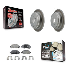 [Rear] 2002-2004 Honda Odyssey Premium Coated Rotors & Ceramic Pads Brake Kit For Max Braking