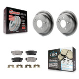 Rear Coated Brake Rotor & Ceramic Pad Kit For Hyundai Sonata Kia Sportage Tucson