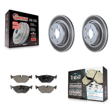 Charger l'image dans la galerie, Rear Coated Brake Rotor Ceramic Pad Kit For BMW 325i 325Ci 328i 323i 323Ci 328is