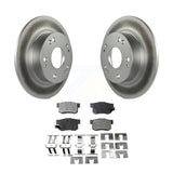 Rear Coated Disc Brake Rotors And Ceramic Pads Kit For Honda Accord Acura TSX