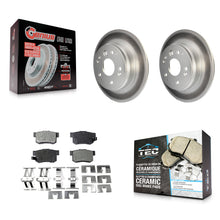 Charger l'image dans la galerie, Rear Coated Disc Brake Rotors And Ceramic Pads Kit For Acura TL Honda Element