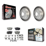Rear Coated Disc Brake Rotors And Ceramic Pads Kit For Acura TL Honda Element