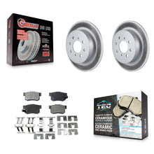 Load image into Gallery viewer, Rear Coated Disc Brake Rotors And Ceramic Pads Kit For Honda Civic Acura EL