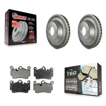 Load image into Gallery viewer, Rear Coated Brake Rotor &amp; Ceramic Pad Kit For Audi Q7 Porsche Cayenne Volkswagen