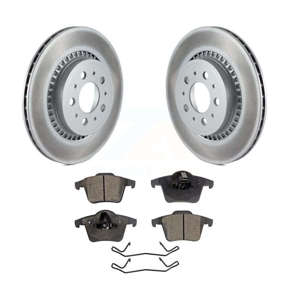 Rear Coated Disc Brake Rotors And Ceramic Pads Kit For 2003-2014 Volvo XC90