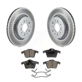 [Rear] 2003-2014 Volvo XC90 Premium Coated Rotors & Ceramic Pads Brake Kit For Max Braking