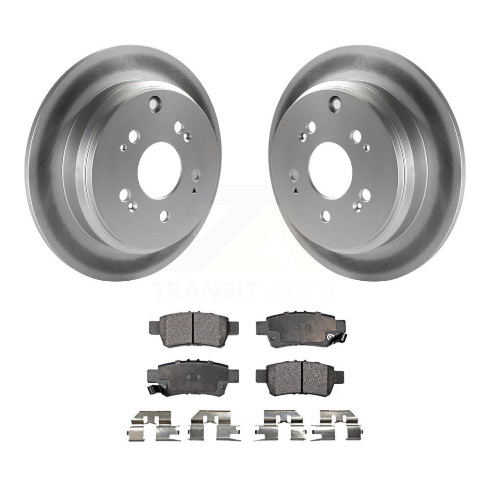 Rear Coated Disc Brake Rotors And Ceramic Pads Kit For 2005-2010 Honda Odyssey