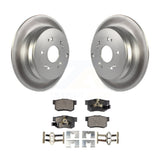 Rear Coated Disc Brake Rotors And Ceramic Pads Kit For Honda CR-V Acura RDX