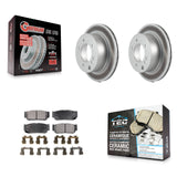 [Rear] 2003-2006 Kia Sorento Premium Coated Rotors & Ceramic Pads Brake Kit For Max Braking