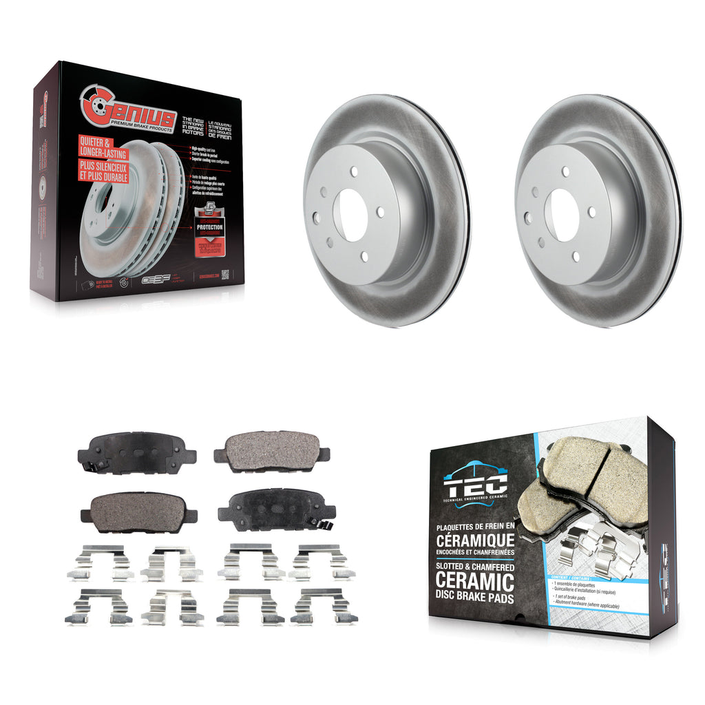 Rear Coat Brake Rotor Ceramic Pad Kit For Nissan INFINITI Maxima G37 G35 M35 G25