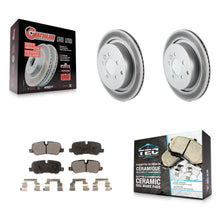 Charger l'image dans la galerie, Rear Coated Disc Brake Rotors Ceramic Pad Kit For Land Rover Range Sport LR4 LR3