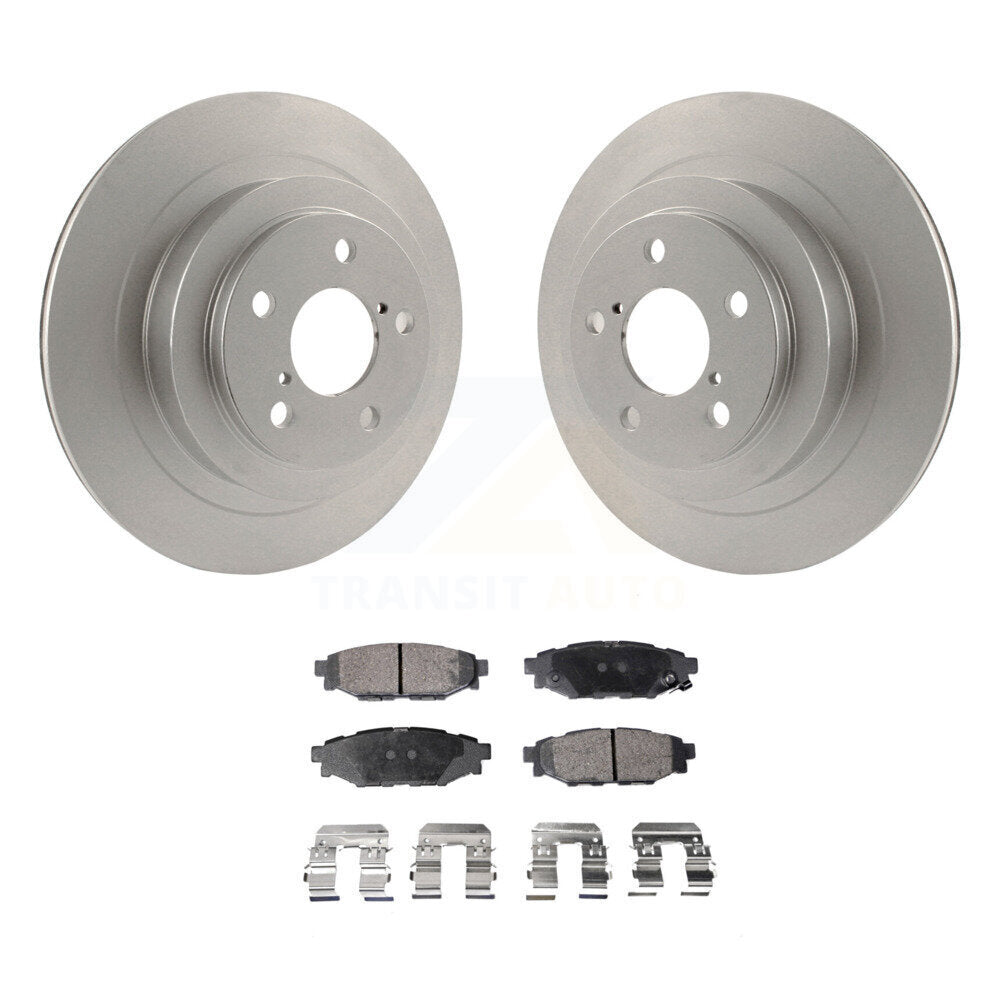 Rear Coated Disc Brake Rotors And Ceramic Pads Kit For Subaru Legacy