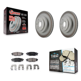 Rear Coated Disc Brake Rotors And Ceramic Pads Kit For Subaru Legacy