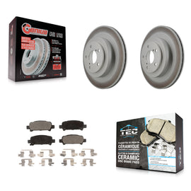 Rear Coated Disc Brake Rotors And Ceramic Pads Kit For Subaru Legacy