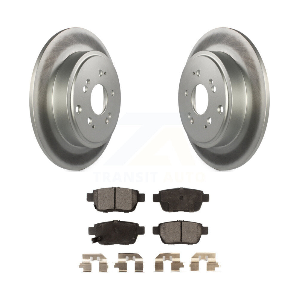 Rear Coated Disc Brake Rotors And Ceramic Pads Kit For 2006-2014 Honda Ridgeline