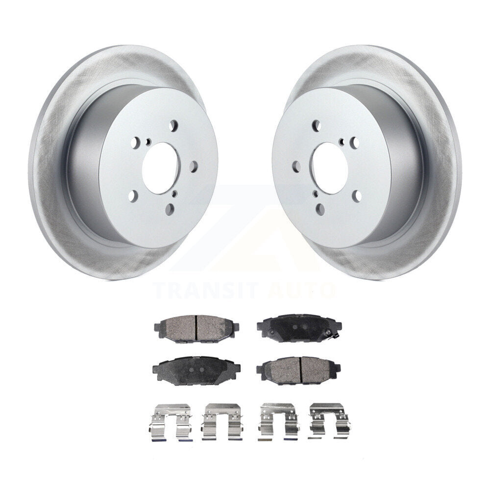 Rear Coated Disc Brake Rotors And Ceramic Pads Kit For Subaru Outback Legacy