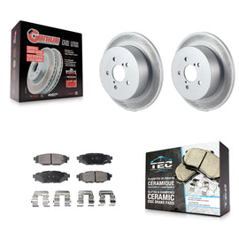 Rear Coated Disc Brake Rotors And Ceramic Pads Kit For Subaru Outback Legacy