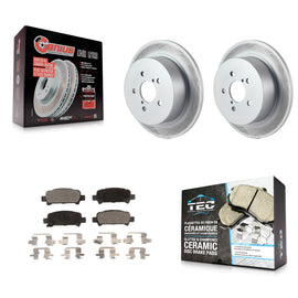 [Rear] 2008-2009 Subaru Legacy 3.0L Premium Coated Rotors & Ceramic Pads Brake Kit For Max Braking