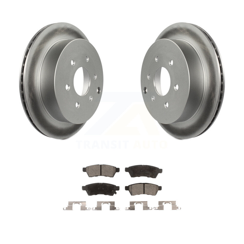 Rear Coat Brake Rotors Ceramic Pad Kit For Nissan Frontier Xterra Suzuki Equator