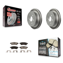 Rear Coat Brake Rotors Ceramic Pad Kit For Nissan Frontier Xterra Suzuki Equator