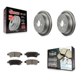 [Rear] 2006-2007 Nissan Xterra Premium Coated Rotors & Ceramic Pads Brake Kit For Max Braking