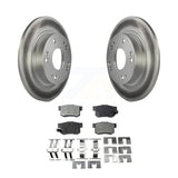 Rear Coated Disc Brake Rotors And Ceramic Pads Kit For Honda Civic Acura ILX CSX