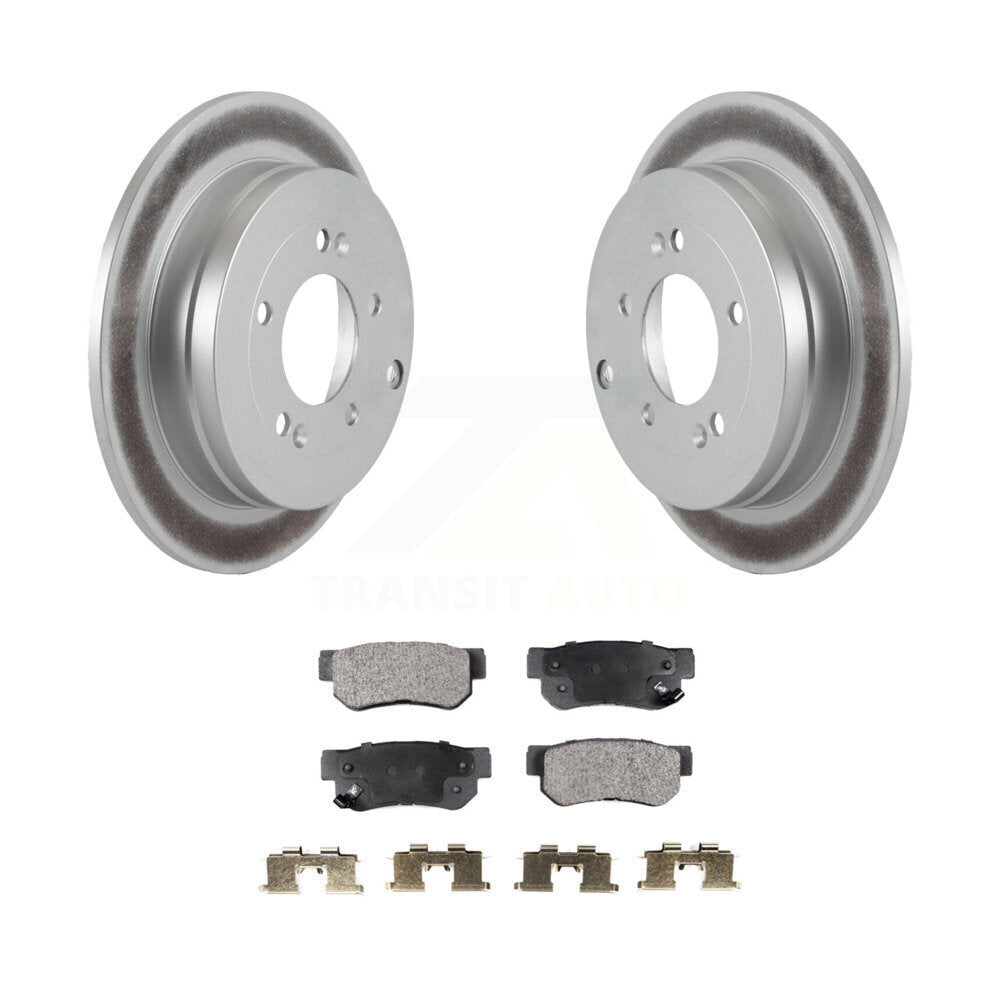 Rear Coated Disc Brake Rotors And Ceramic Pads Kit For 2006-2009 Hyundai Azera