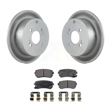 Charger l&#39;image dans la galerie, Rear Coat Brake Rotors Ceramic Pad Kit For 2006-2010 Hyundai Accent Kia Rio Rio5